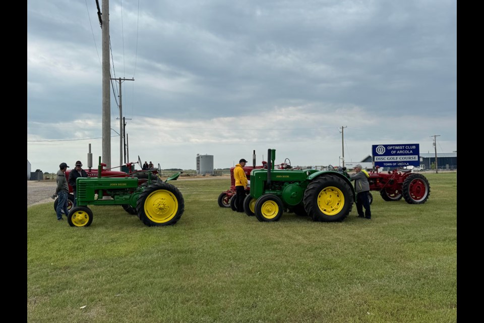 Arcola's parade featured many antique tractors from local residents. 
