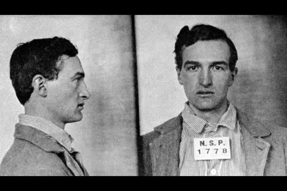 Will James, seen here in a prison mugshot taken after he was arrested for rustling in Nevada, became a well-known author and artist of the American West.