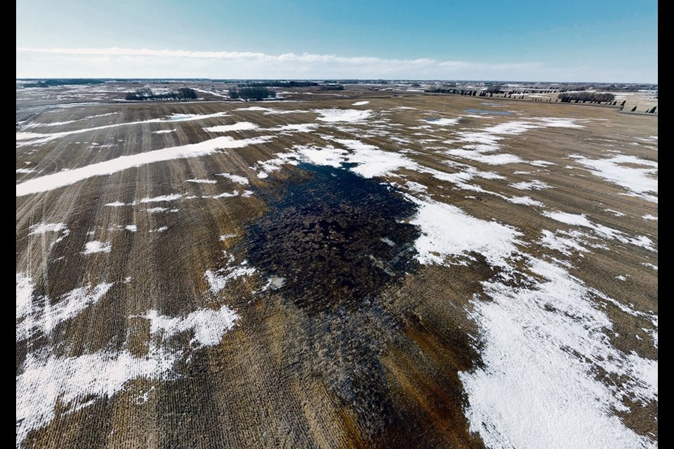 Small buildups of snow that repeatedly melt and freeze on the surface layer of the soil creates a barrier that reduces the infiltration potential of soils. 