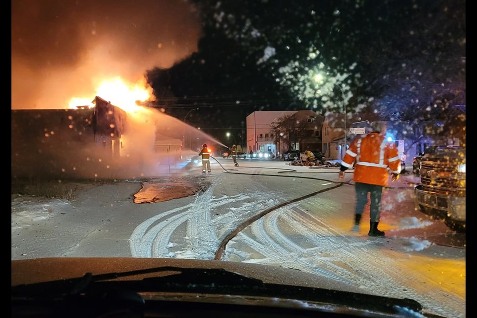 Crews from surrounding communities were dispatched to help the fire department in Radville fight the fire, which broke out at 2:15 a.m. 