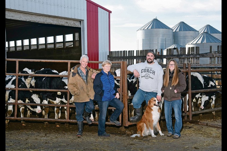 Joe and Brenda Kernaleguen farm with their son and daughter-in-law, Paul and Erin Kernaleguen, at JBK Farm near Birch Hills, Sask.