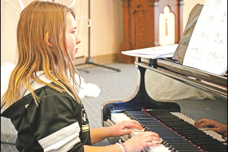 Bella Storle practiced three pieces for the Weyburn Rotary Music Festival, which will run from March 13 to 23 at various venues around the city.