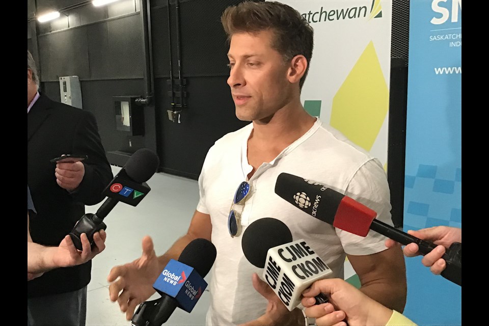 Actor Alain Moussi speaks to reporters about King of Killers.