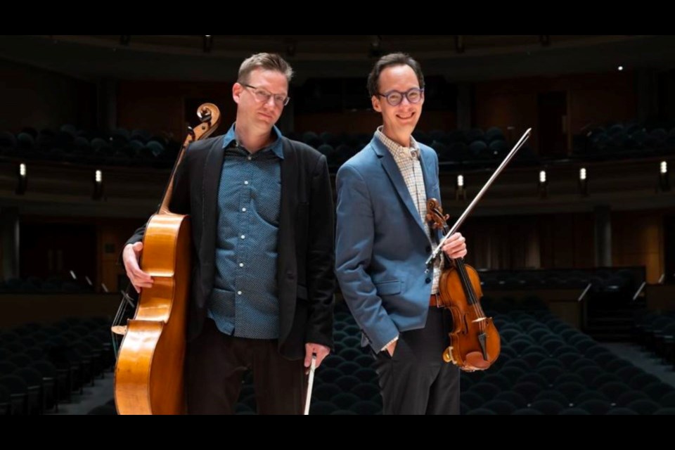 Robert Uchida and cellist Rafael Hoekman, guest artists for the Sept. 11 Discovering the Amatis performance. 
