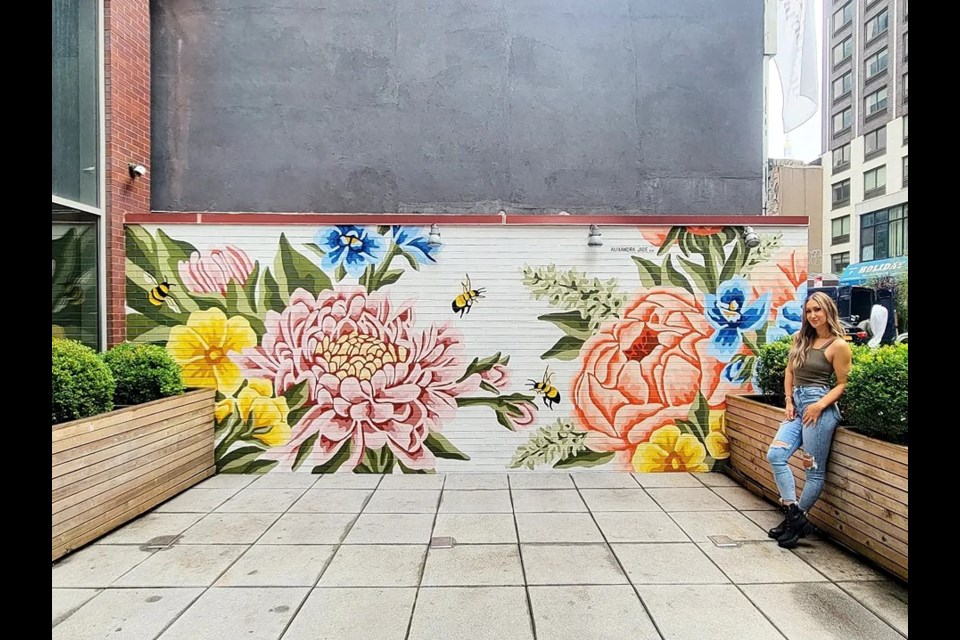 Two, 22 by eight-foot hand-painted murals at the Cambria Hotel located in New York City, were created by former Unity resident, Alix Knowles.