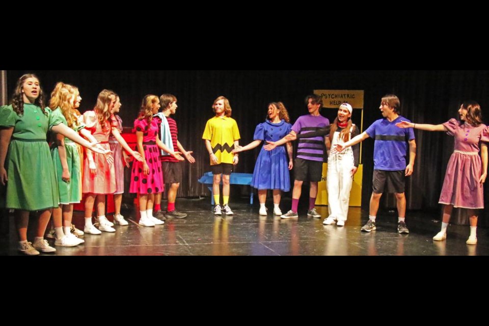 The cast of “You’re a Good Man, Charlie Brown” musical sang the title song to Charlie Brown (centre, played by Donald Alexander), in preparation to stage the musical at the Tommy Douglas Centre as a fundraiser for the Spirit Singers. The performances will be the evenings of Friday, Feb. 23, and Saturday, Feb. 24, and two performances on Sunday, Feb. 25, with a matinee at 2 p.m., and all evening times are at 7 p.m. The Spirit Singers, who play the main characters for the musical, are raising funds for a trip to New York to perform at Carnegie Hall.