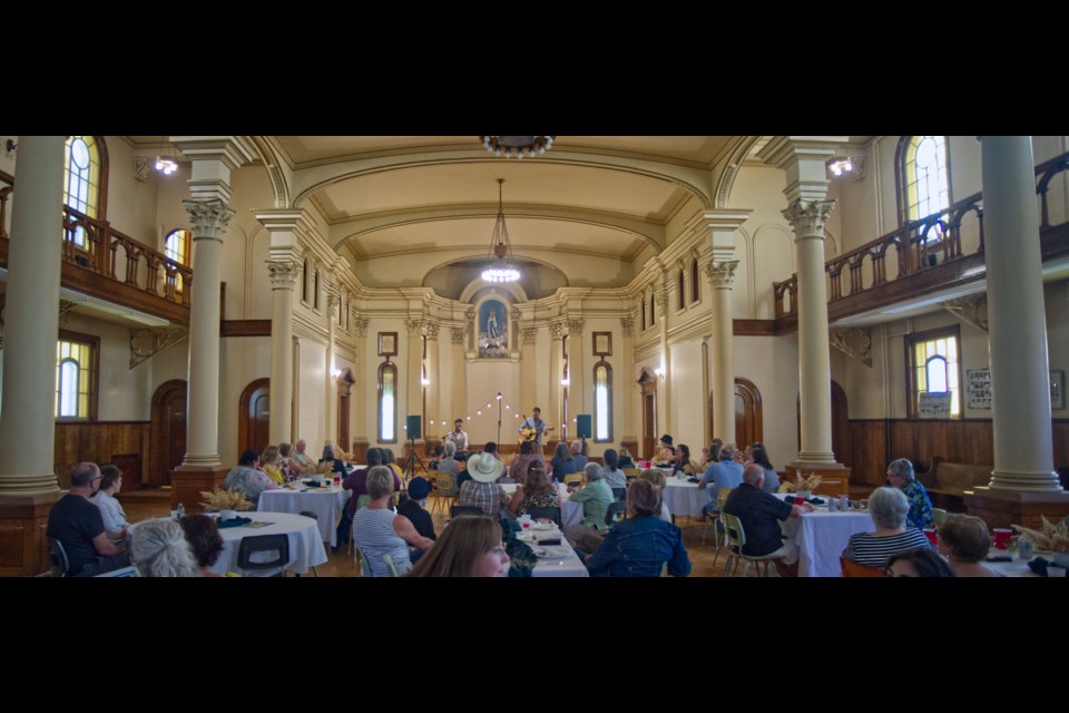 Jeffery Straker performing in the chapel of Gravelbourg Convent of Jesus and Mary in June, 2022.