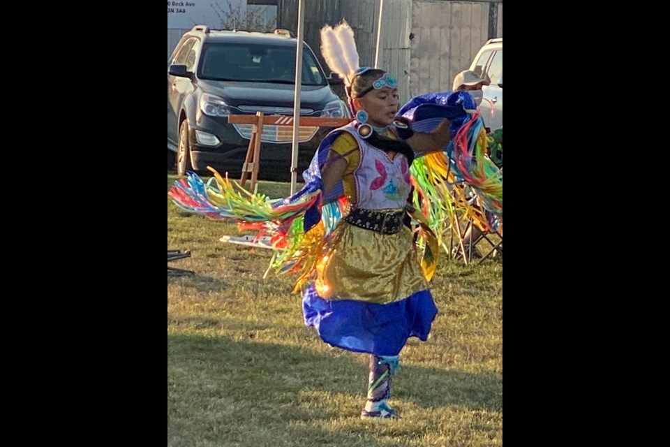 One of the dancers at  the event