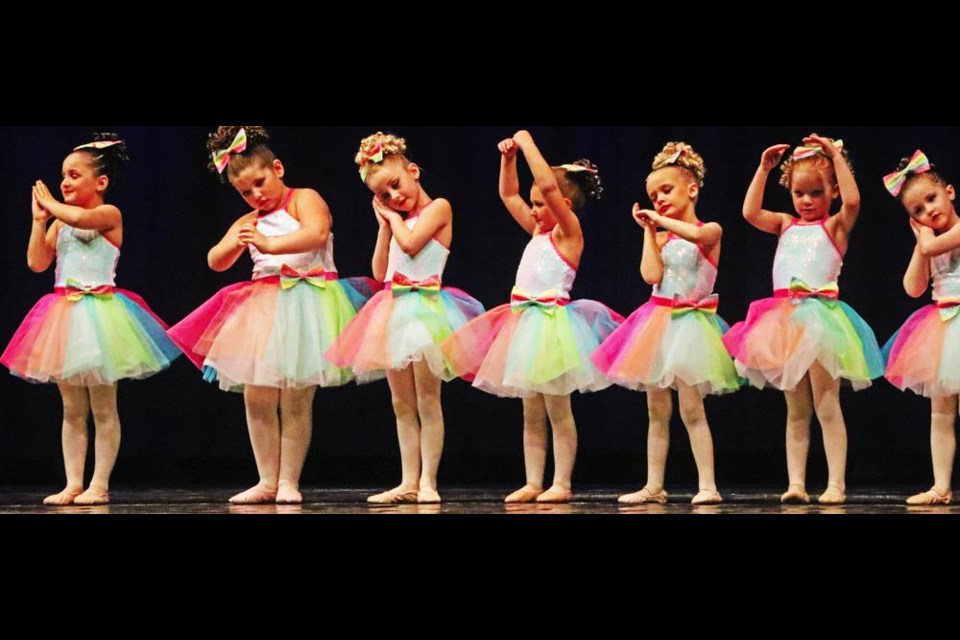 The petite beginner ballet group from De Tricky Feet studio performed to the song "Sunshine" on Saturday.