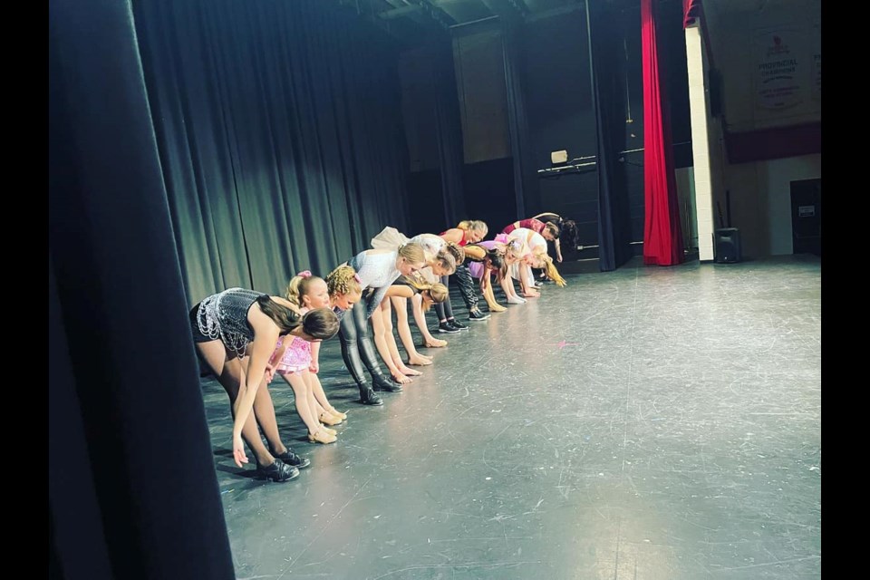 Dancers from the Revolution Dance Studio in Unity take a bow following the recital held at UCHS March 13.