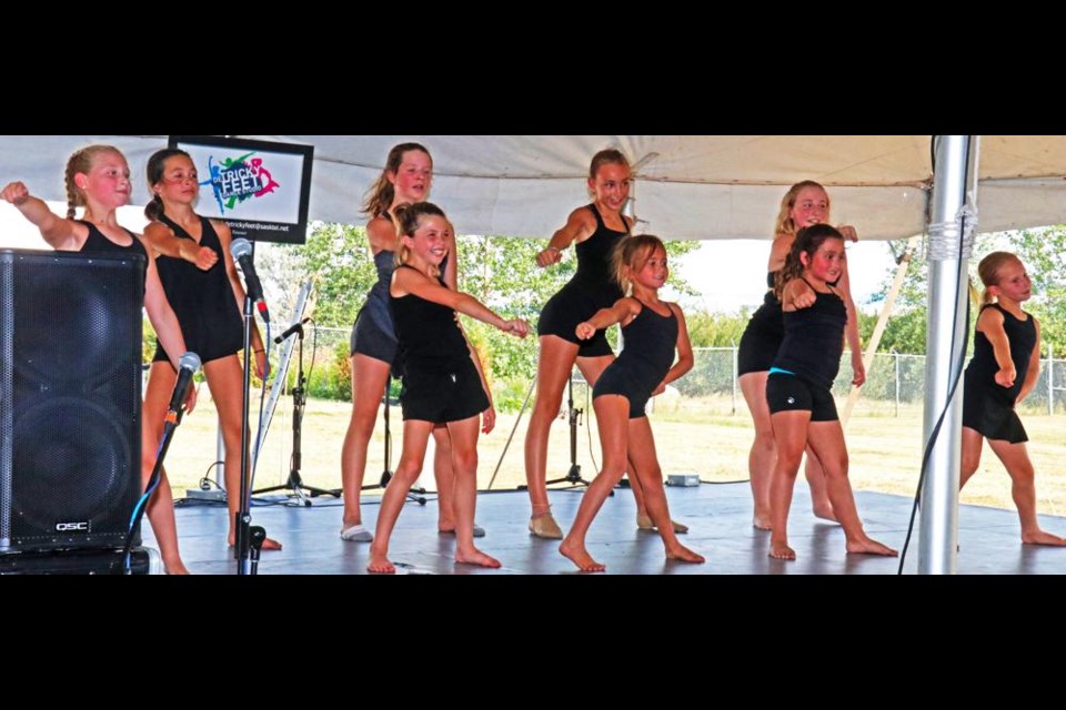 Dancers from De Tricky Feet dance studio, who are shown here performing at Heritage Days in 2018, will be putting together a video to be part of the province-wide dance event.