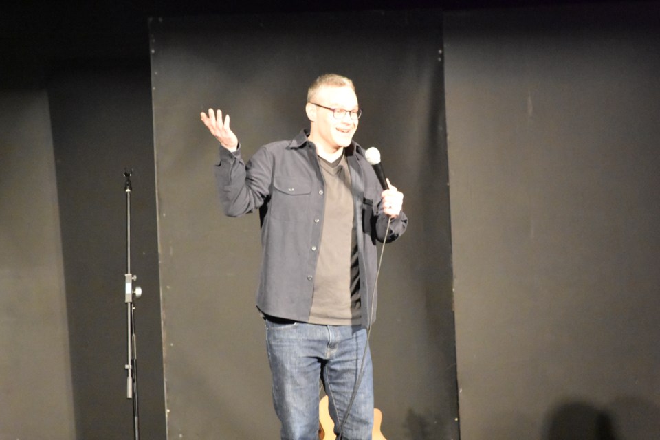 Dean Jenkinson visited Kamsack with everything from jokes about the fish exposed to Viagra to jokes about Manitoba’s low statistics regarding intimate encounters between consenting adults.