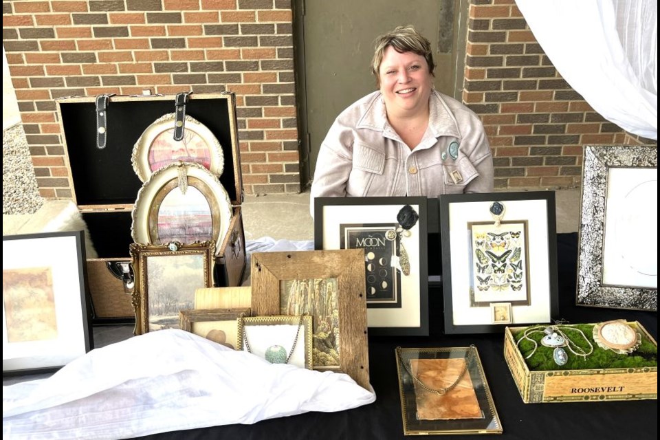 Amber Andersen brought her artistic creations to the sale. 