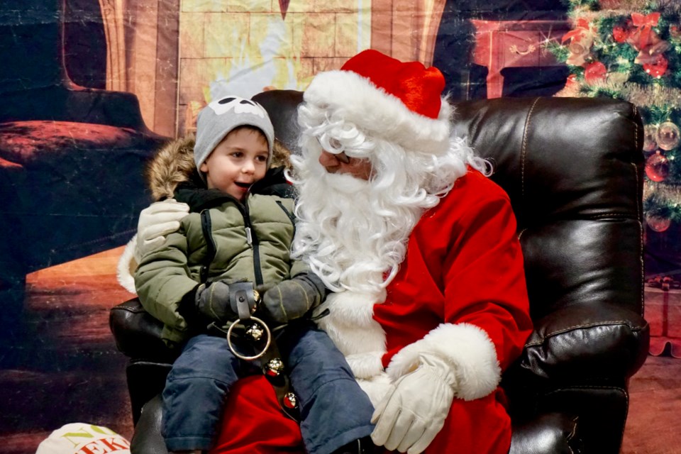 Huxton Doan visited with Santa Claus to tell him about the past year and also offer a wish for the holidays.                               