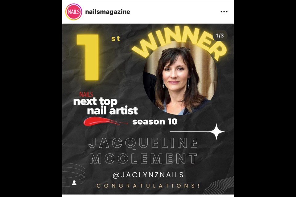 Jacqueline McClement of Estevan was the winner of the Nails Magazine Next Top Nail Artist competition. 