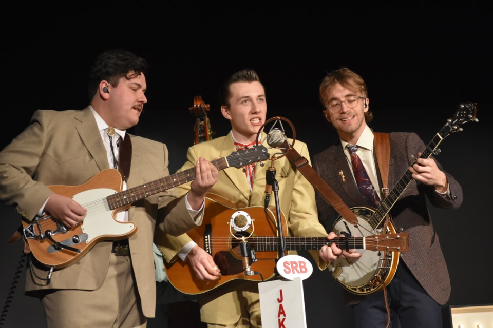 From left, Joel Rons, Jake Vaadeland, and Jaxon Lalonde would got together to sing.