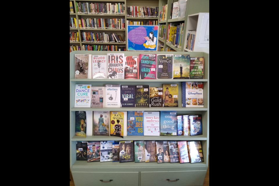 Some of the featured QuickReads collection at the Lafleche library.