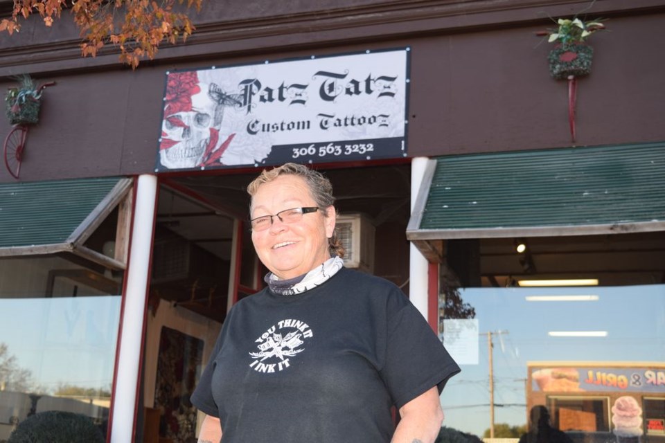 Equipped with her unique skills as a tattoo artist, Pat McMillan has opened her own business called Patz Tatz on Main Street in Canora, “There’s a story behind every tattoo, which I really enjoy.” Appropriately, the slogan on her T-shirt states, You think it. I ink it. / Rocky Neufeld
