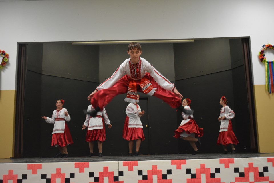 Liam Kish performed a jump dance amongst their fellow group 4 dancers, in no particular order: Madison Auchstaetter, Peyton Holinaty, Emmarie Holinaty, Eva Romanchuk, and Gracelynn Peters.