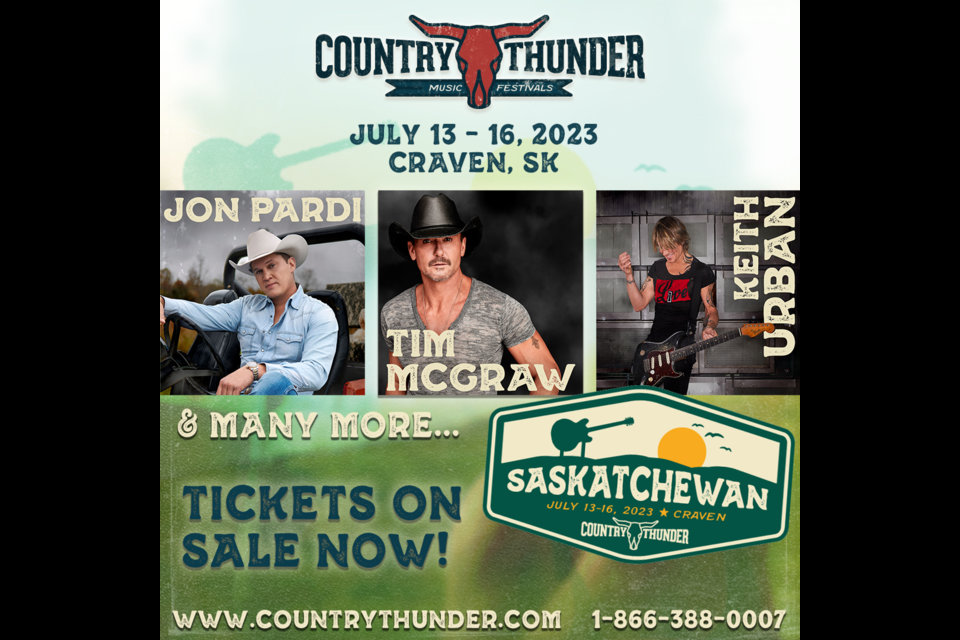 Keith Urban, Tim McGraw and Jon Pardi headline what's billed to be another huge weekend at the Craven festival.