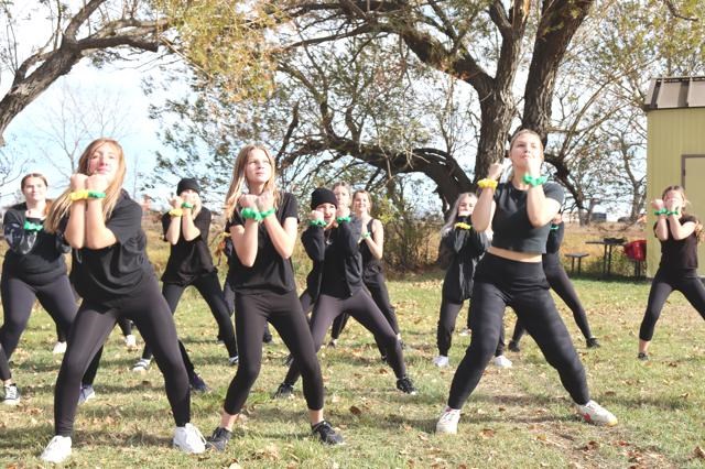 Dancers from De Tricky Feet Dance Studio perform at River Park.