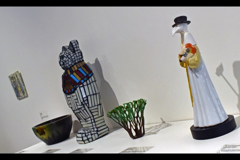 Some of the pieces were made from ceramic or glass.