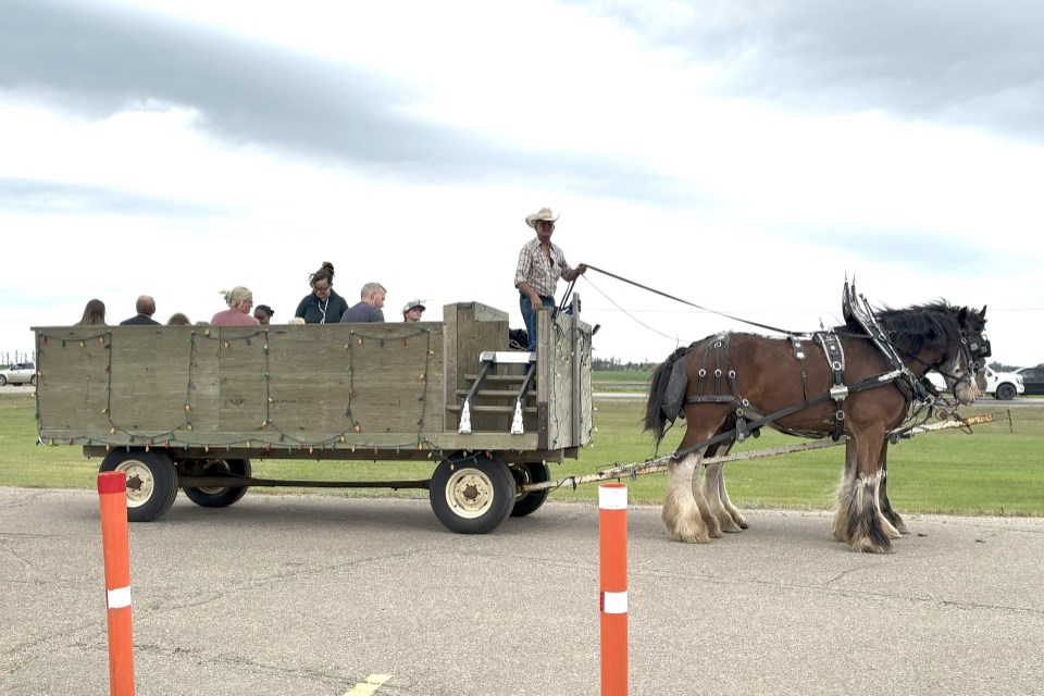 Graham Collie offered wagon rides.