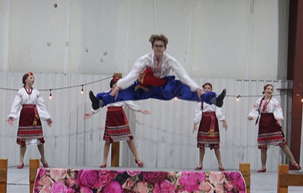 The Canora Veselka Ukrainian dancers attracted a large crowd with a high-energy exhibition during the Canora Homecoming and Street Festival on Aug. 16. 