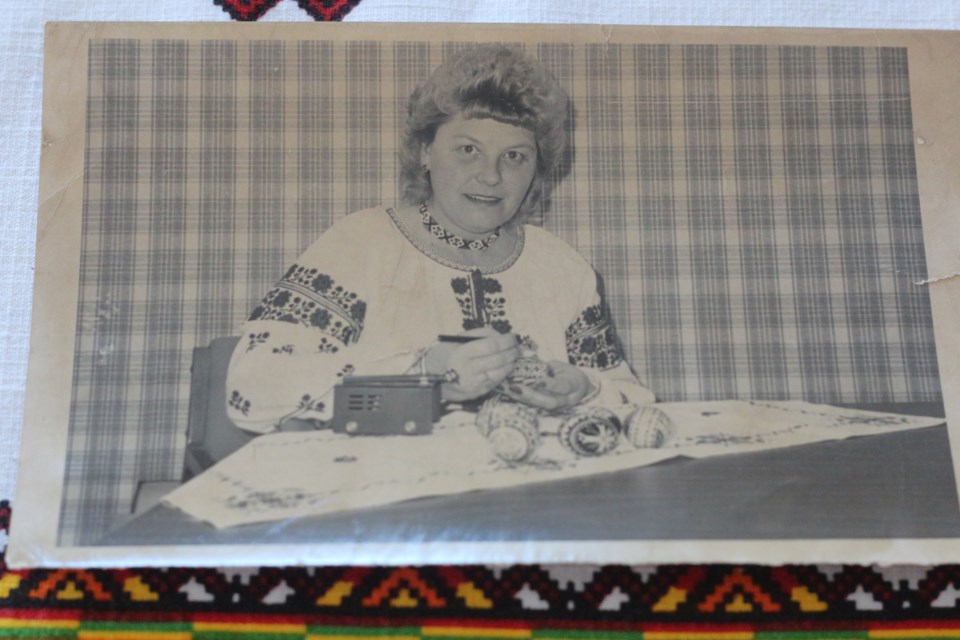 Eleanor Woloschuk taught herself pysanka, an art which she passed down to her daughter Bernie.