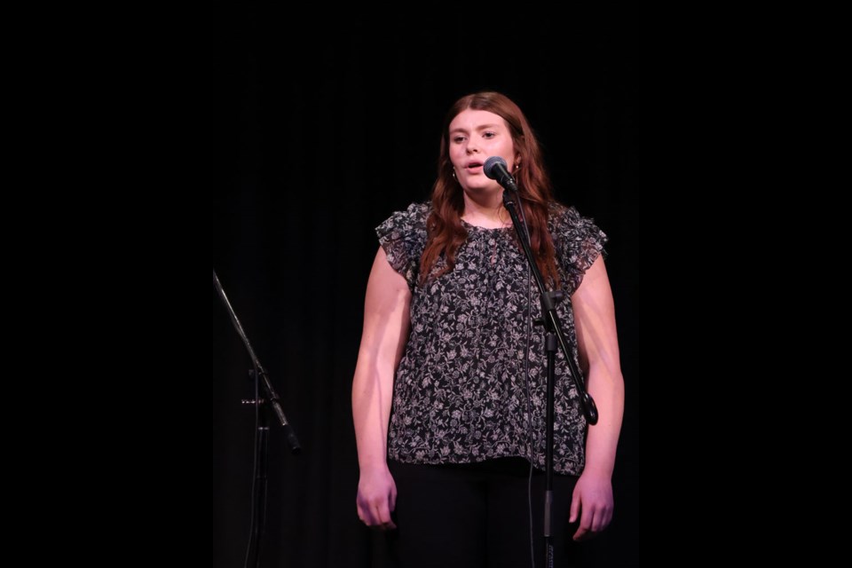 Avyne McLean, who won Most Outstanding Music Festival vocal performer of 2023, sang “Hallelujah”