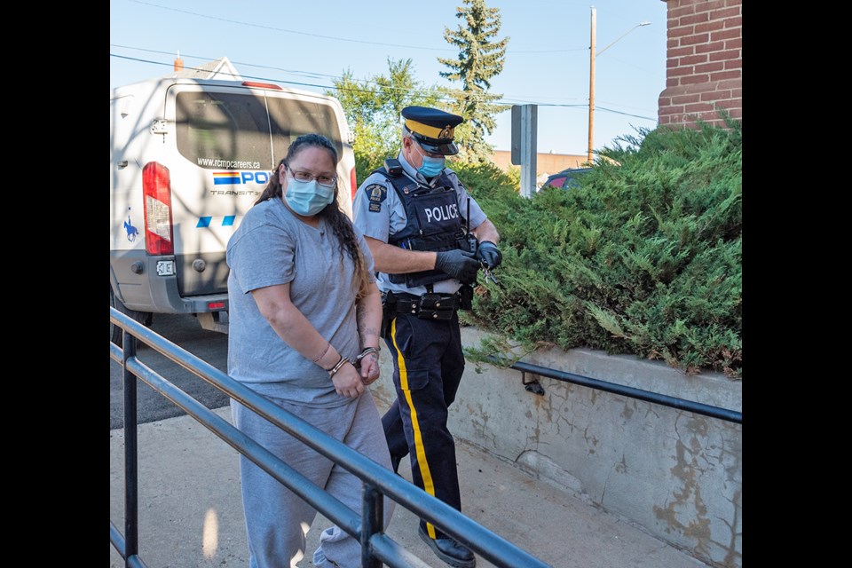 Nikita Cook arrives at the Queen's Bench court house.