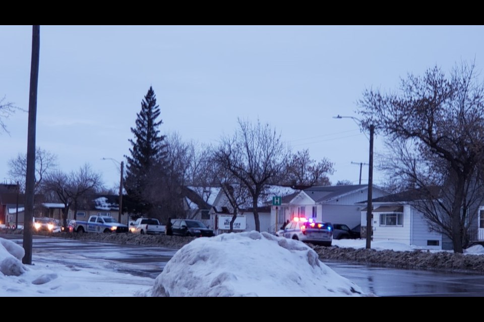 Members of the Estevan Police Service have been at the scene in the 600 block of Fourth Street.