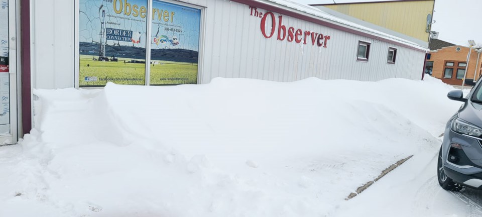 Carlyle Observer building storm