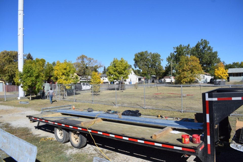 Dog park construction