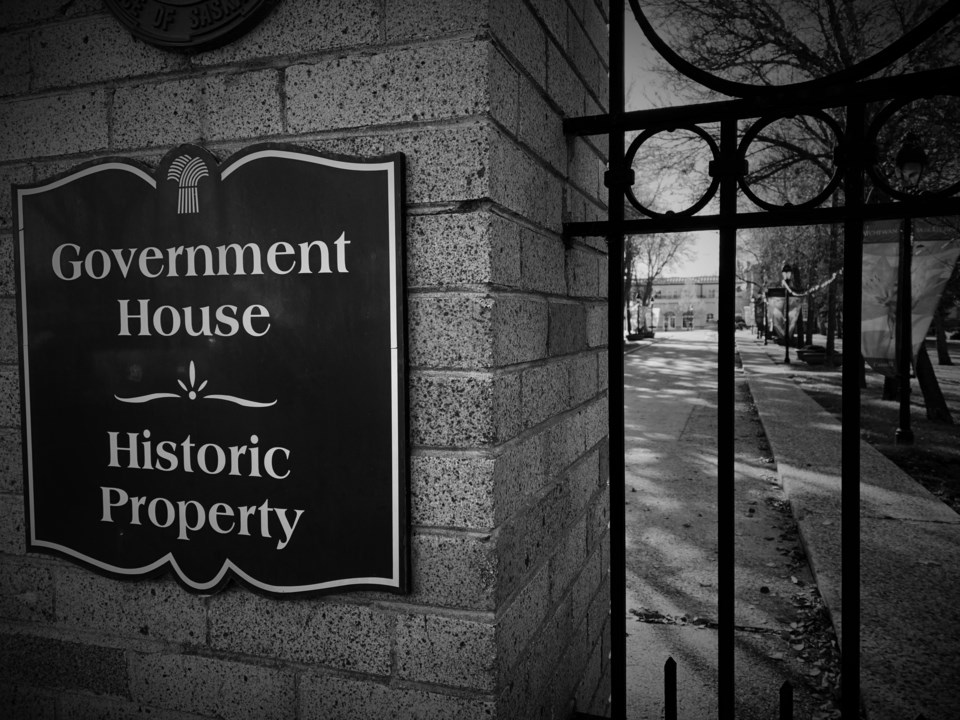 government house gate halloween