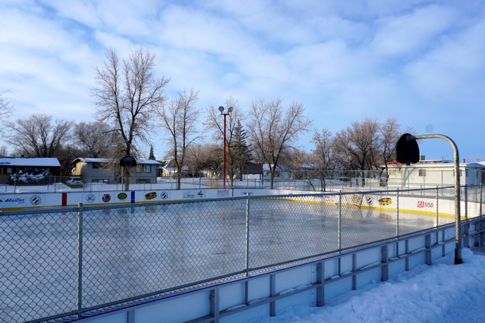 Rusty Duce Memorial Park skating rink is operational and maintained by the Estevan Lions.                               