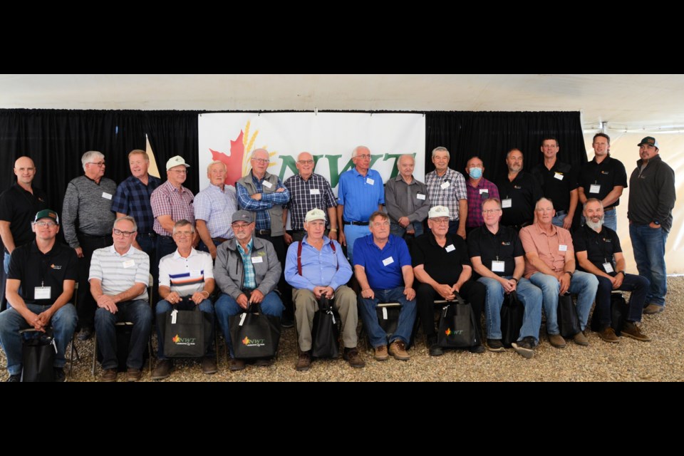 North West Terminal founders, promoters and directors are recognized with 25th anniversary swag bags at the NWT’s celebratory lunch Sept. 22. 