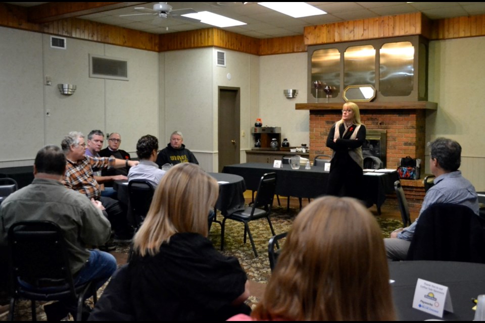 Estevan Chamber of Commerce executive director Jackie Wall talked to the members about the Estevan Community Safety and Well-being pilot project at the latest Coffee Talk. 