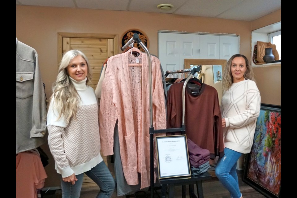 The owners of V.S. Style Boutique, Oksana Sych, left, and Irina Vlezko offer fashionable and affordable clothing for women.                               