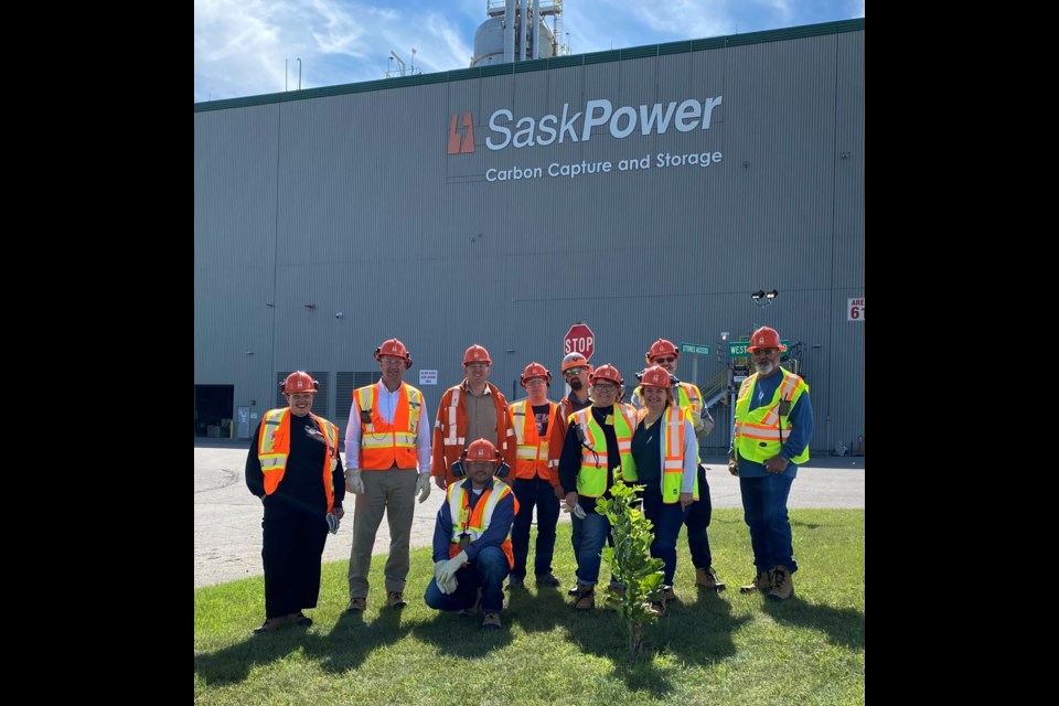 Canadian Labour Congress president Bea Bruske was part of a tour of the carbon capture and storage facility at the Boundary Dam Power Station on July 13. 