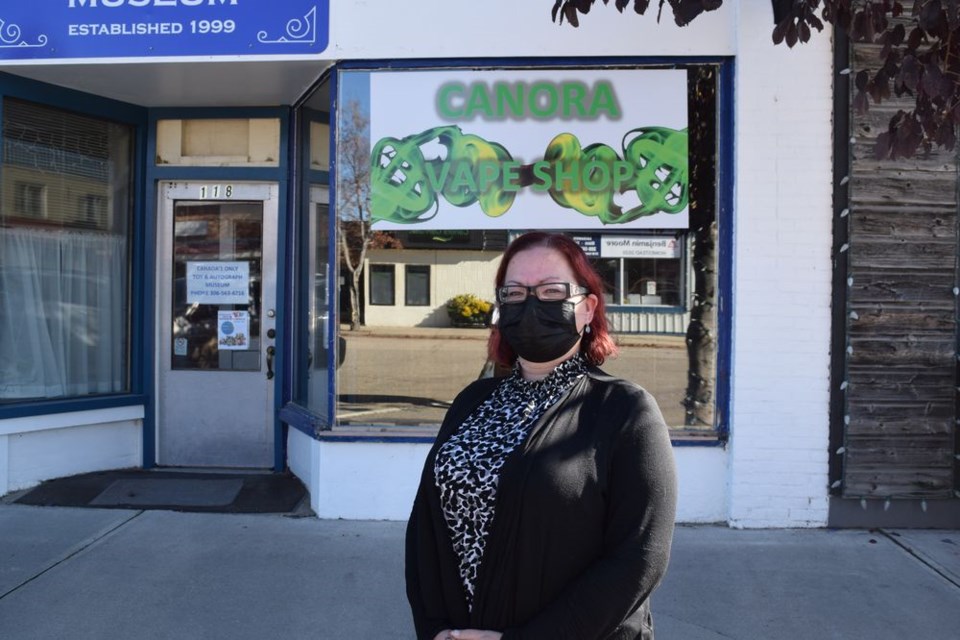 The Canora Vape Shop, located on Main Street, opened to the public on October 15. Trish Mureseanu, manager, said there was a high level of interest in having nicotine vaping liquids and related products available in Canora. / Rocky Neufeld