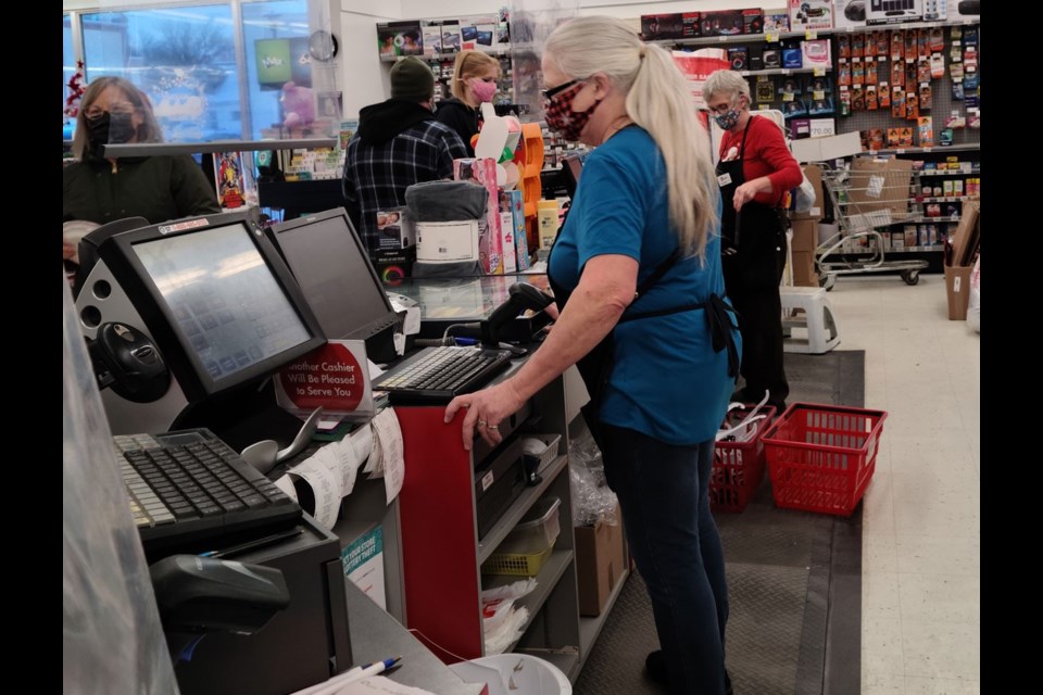 Red Apple manager Cheryl Nordick and assistant manager Arlene Southgate are part of the leadership in cultivating a "help everybody" manadate at Red Apple, Unity location.