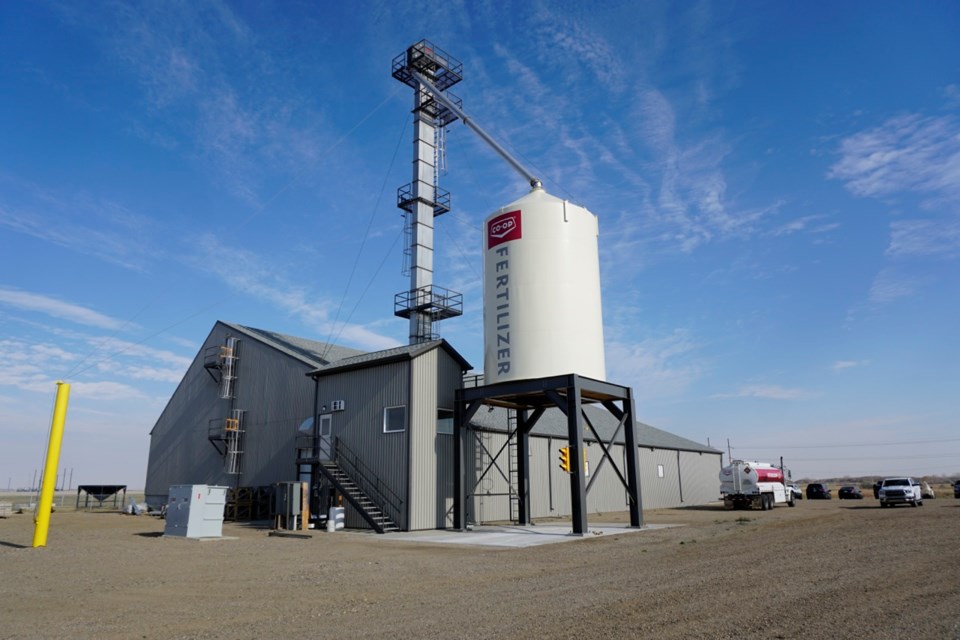 Crop input manager Jason MacDonald said their new fertilizer blending facility is state of the art and opens many opportunities for local producers.                                 