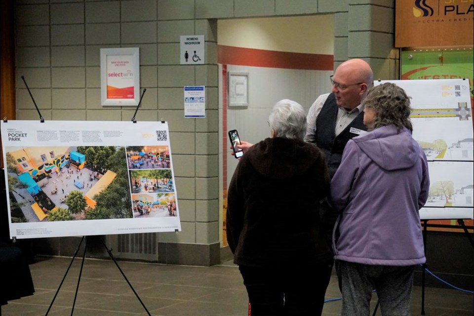 George Harris demonstrated to residents how his team took Estevan's suggestions and turned them into a new downtown model.
