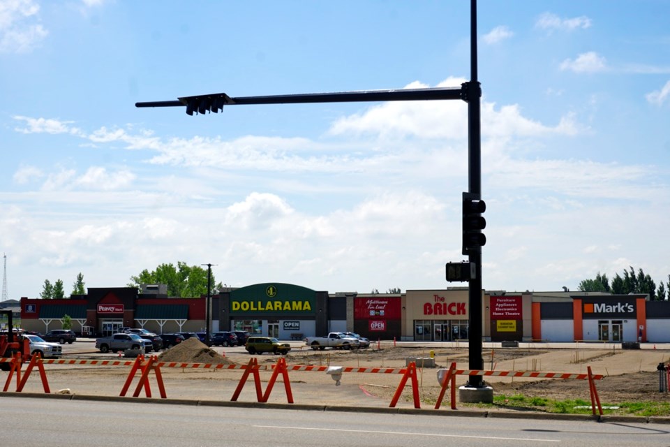 The Estevan Market Mall currently sees work done at its north parking lot and is getting ready for the north-side main entrance renovations.                          