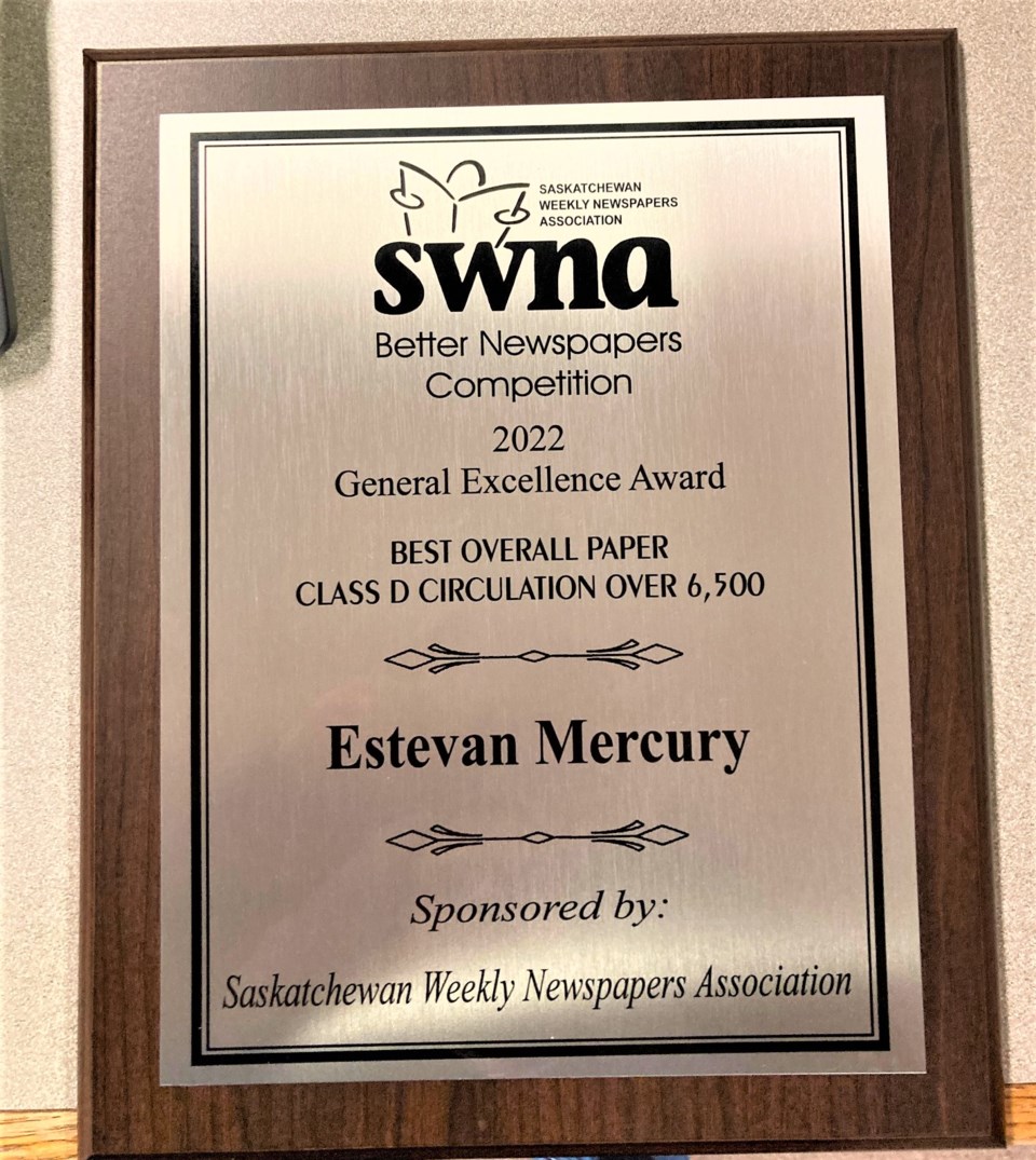 Estevan Mercury Award pic