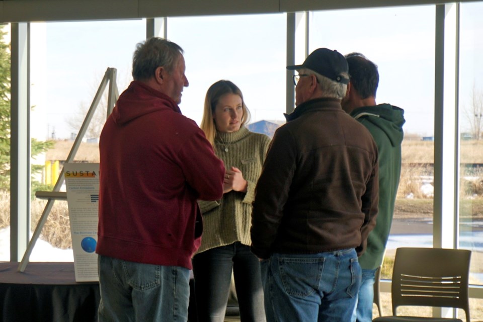 Estevan residents attended the open house at Southeast College's Estevan campus Monday night to learn more about the proposed Estevan Renewable Energy Park.                               