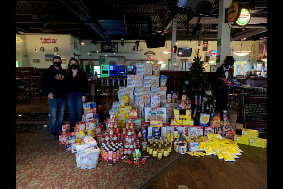 The Black Grasshopper had the best food tower in this year's GFL Estevan food drive. 