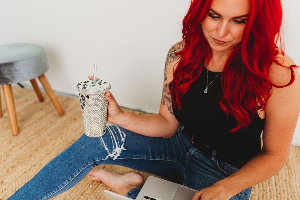 Megan Anderson, owner of Blinging Bluebird, got into blinging and rhinestones after her grandma died and she was deciding what to do with the jewelry she had. 
