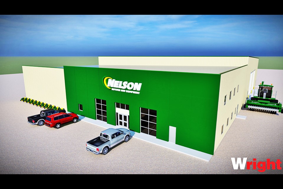 This is an artist's rendering of the new store location to be built in Radville for Nelson Motors.